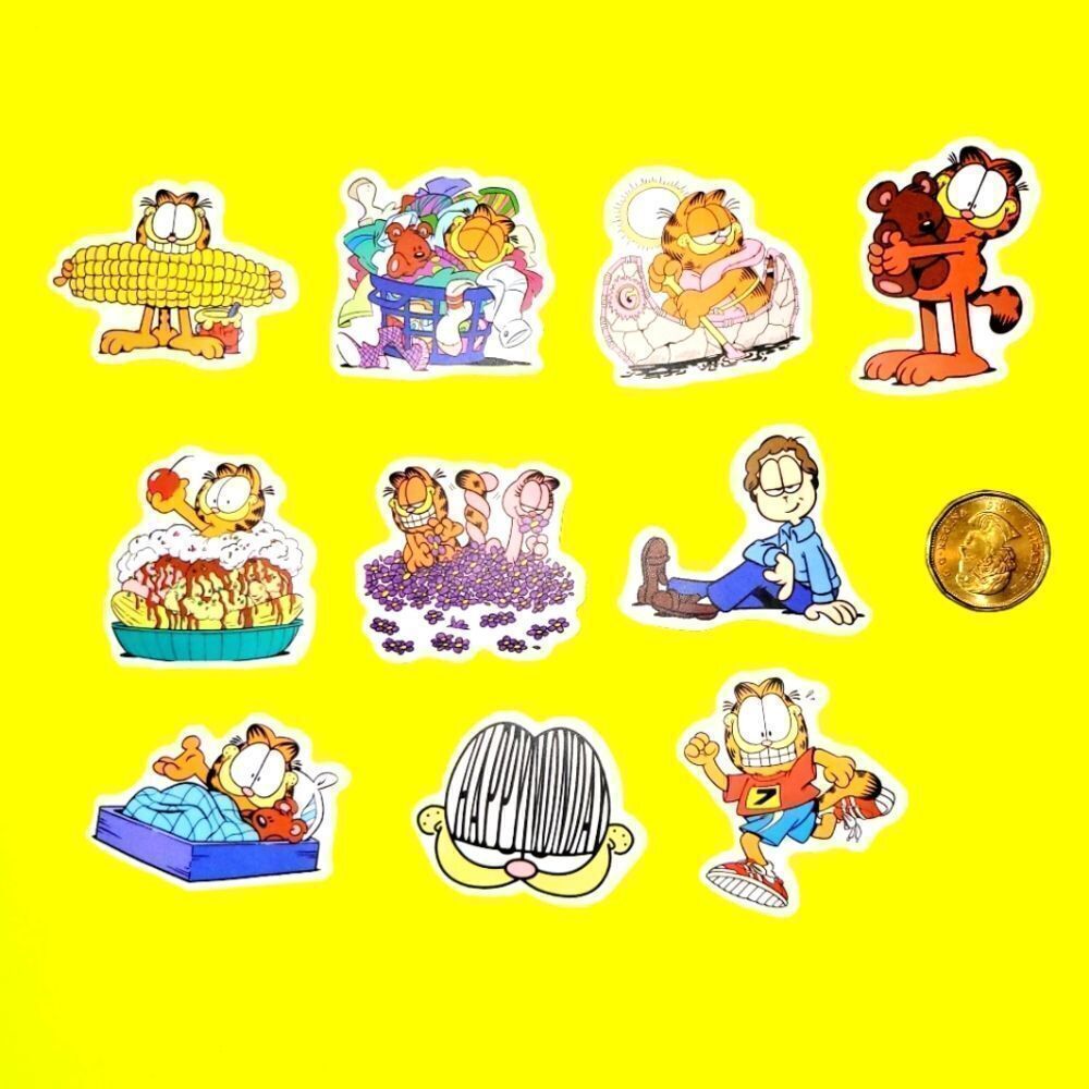 3/$20 Brand New 10x Garfield Waterproof Stickers #d